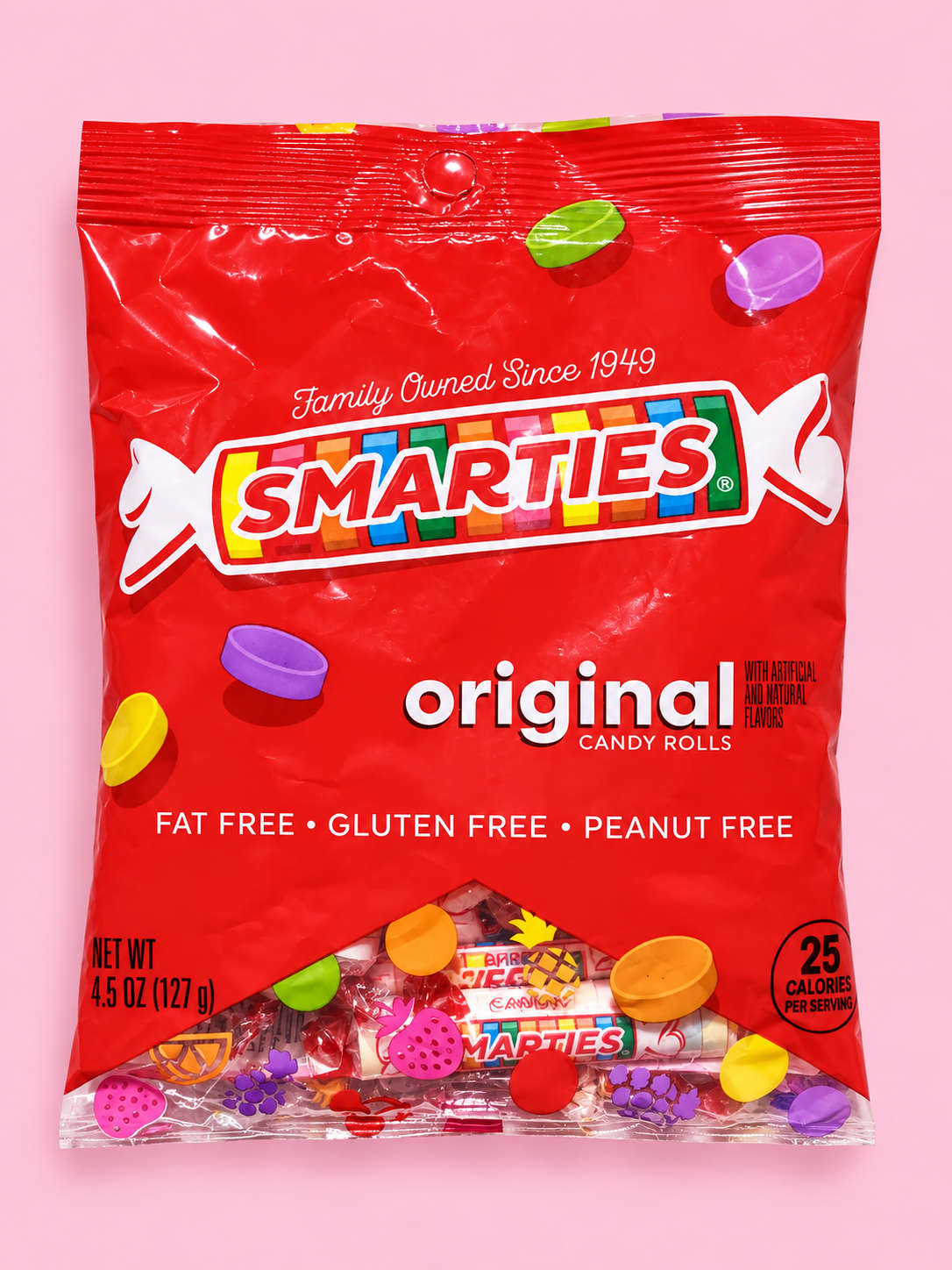 Caramelos Smarties Original Candy Rolls Bolsa De 127 g Importado