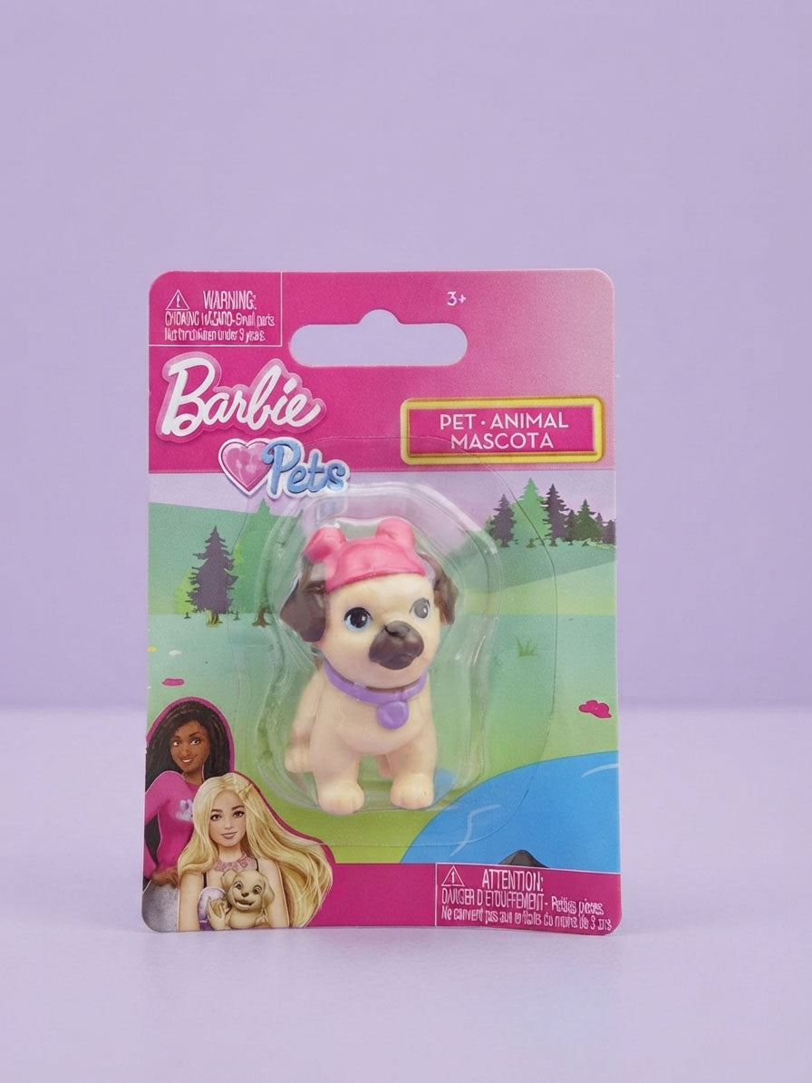 Mini Figura Barbie Pets moño rojo