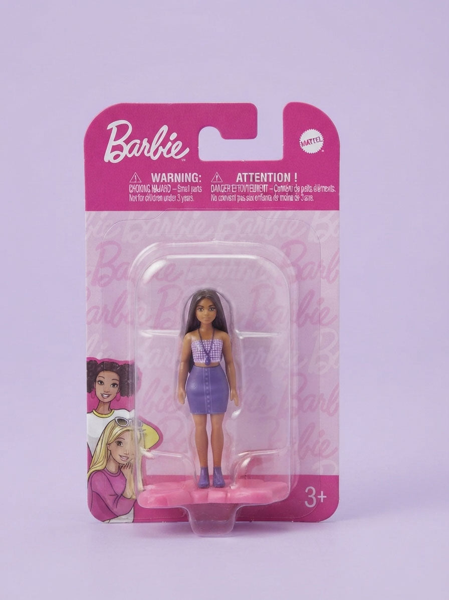 Mini Figura Barbie Falda Morada