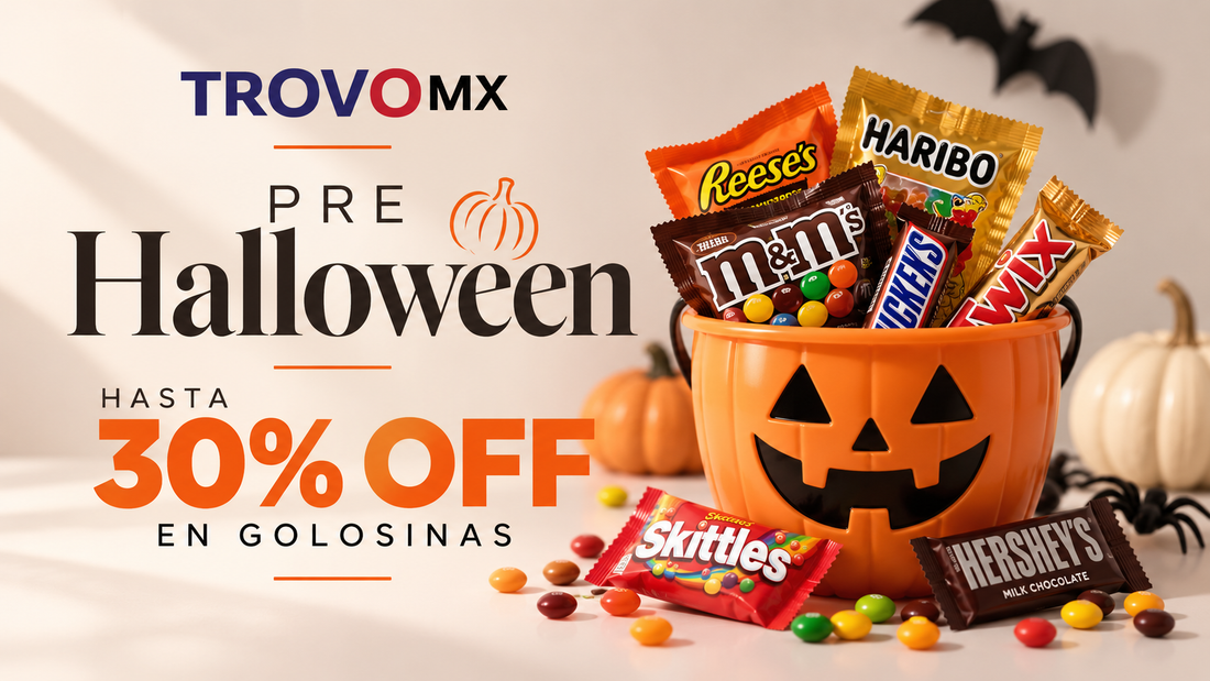 🎃 Pre-Halloween en TROVOMX: hasta 30% OFF en golosinas