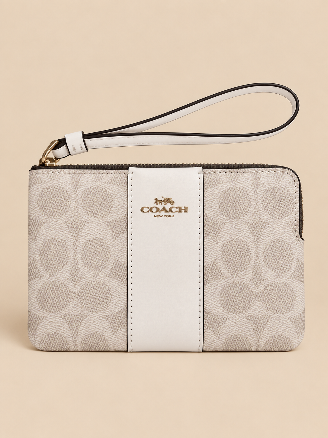 Cartera de Mano Coach Corner Zip Wristlet – Signature Canvas