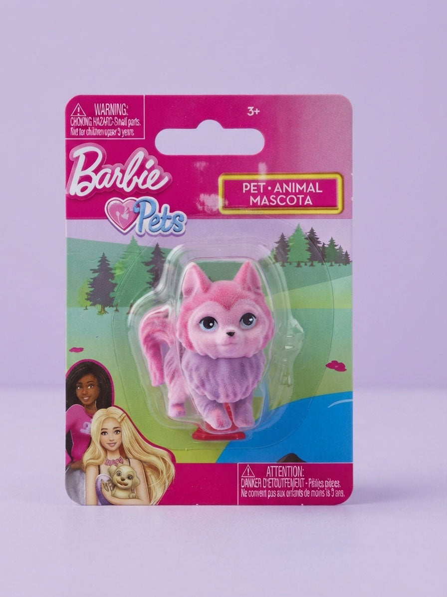 Mini Figura Barbie Pets color rosa