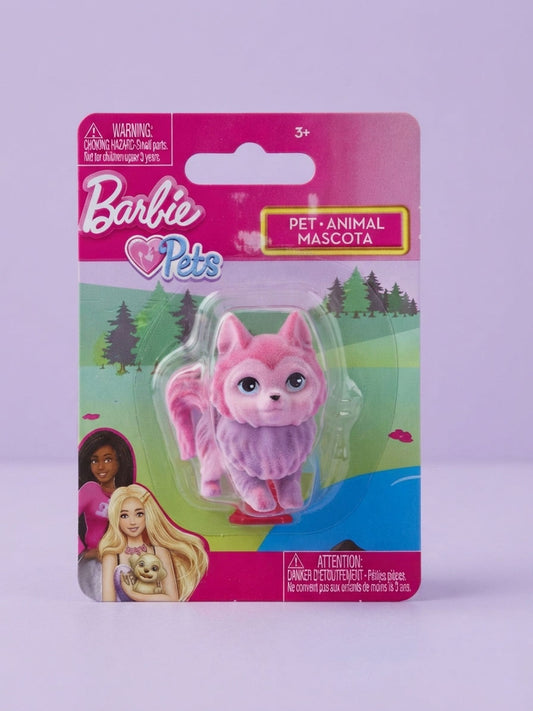 Mini Figura Barbie Pets color rosa