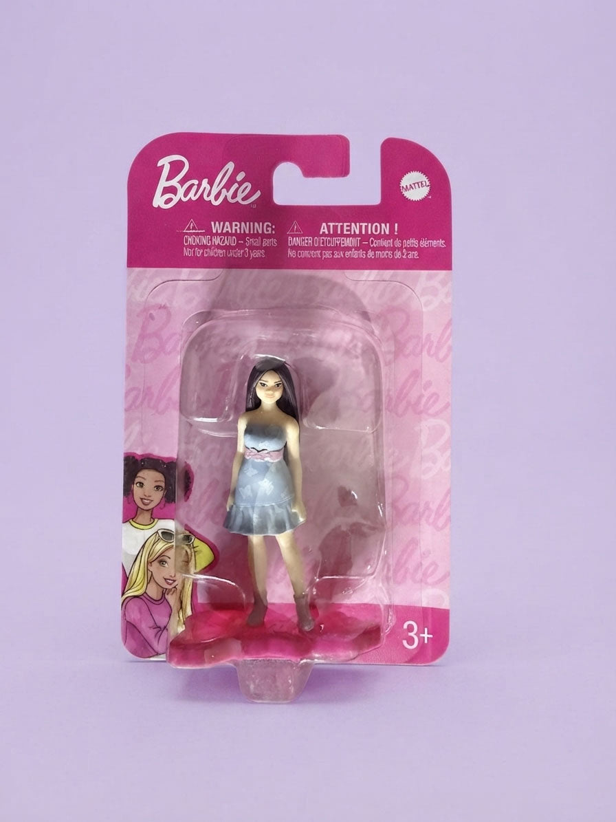 Mini Figura Barbie Vestido Azul