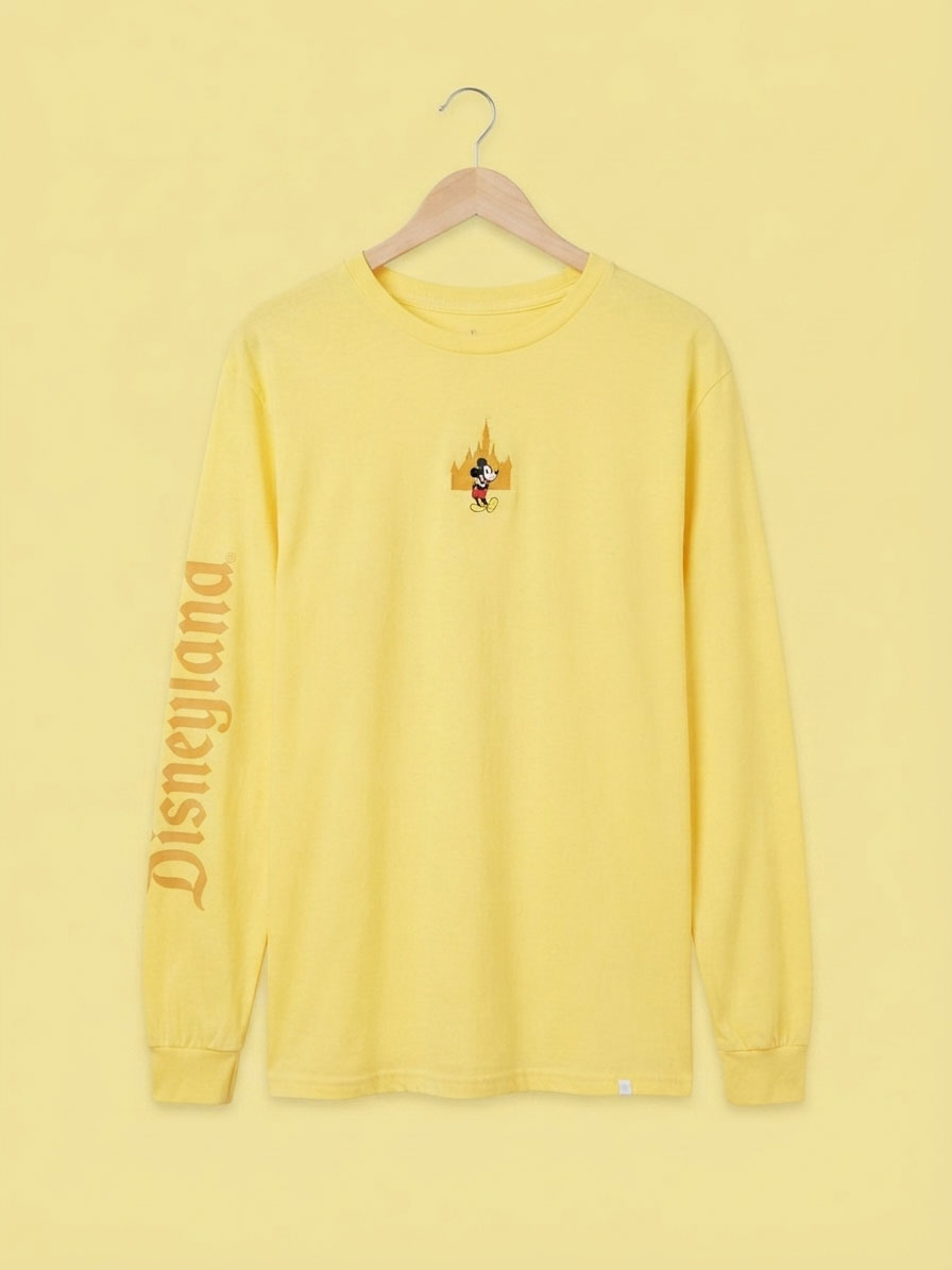 Playera Disney Mickey Mouse Manga Larga - Color Amarillo Unisex