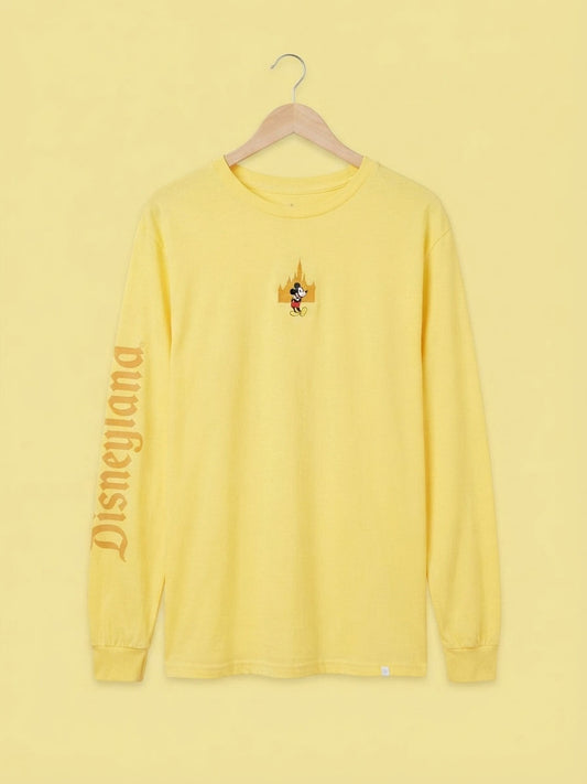 Playera Disney Mickey Mouse Manga Larga - Color Amarillo Unisex